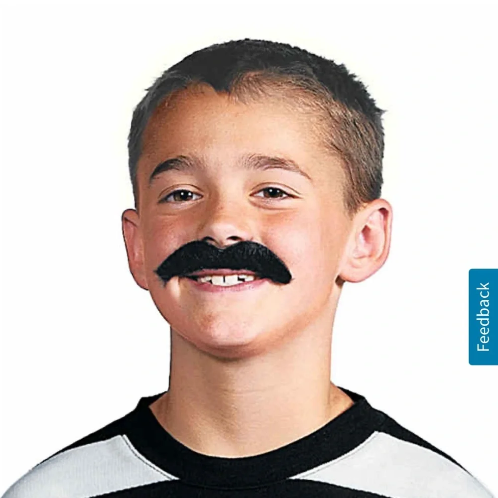 Black Faux Mustache Set of 12 - 3 packs